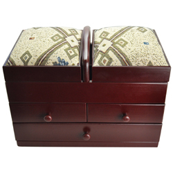 Large Classic Wooden Sewing Caddy P13219