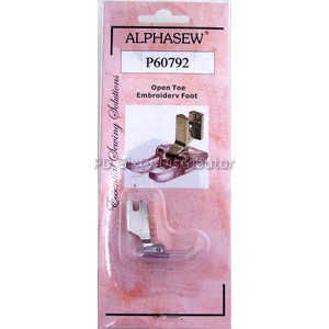 Open toe high shank zig-zag satin stitch foot #P60792 Open toe high shank zig-zag satin stitch foot #P60792