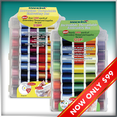 Madeira Incredible Threadable 82 spool assortment- 20928082 Madeira Incredible Threadable 82 spool assortment- 20928082