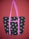 Fabric Purse black and pink roses